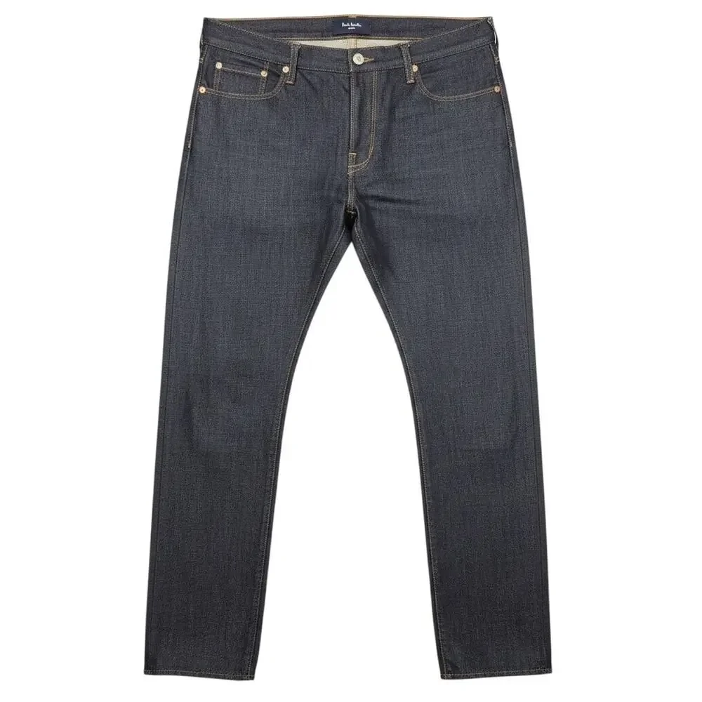 Paul Smith Jeans W36 Blue Dark Denim Slim Straight Selvedge Raw Indigo Casual